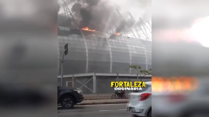 Požar na stadionu u Brazilu