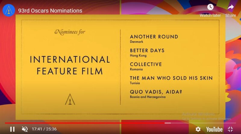 Film QUO VADIS AIDA,nominovan za Oscara