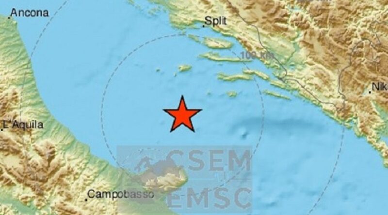 novi potres, Vis, Jadransko more