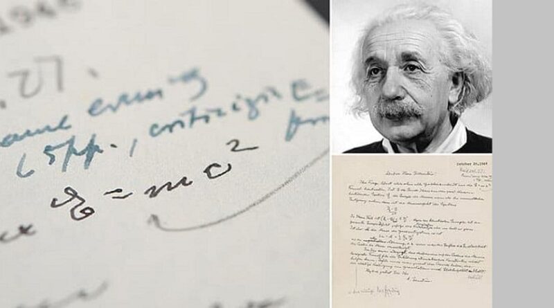 Prodaja, Einsteinovo pismo, čuvena formula, e=mc2