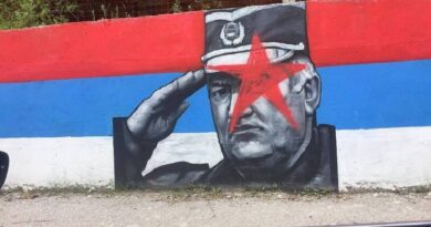 Foča, mural, Ratko Mladić, ratni zločinac