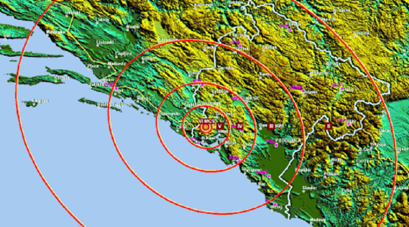 Zemljotres, Crna Gora