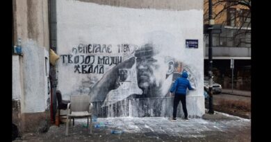 Mural, Ratko Mladić, Beograd, krečenj, huligani, zločinac