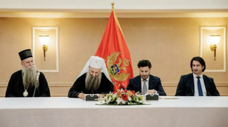 Potpisivanje Temeljnig ugovora sa SPC,Dritan Abazovic