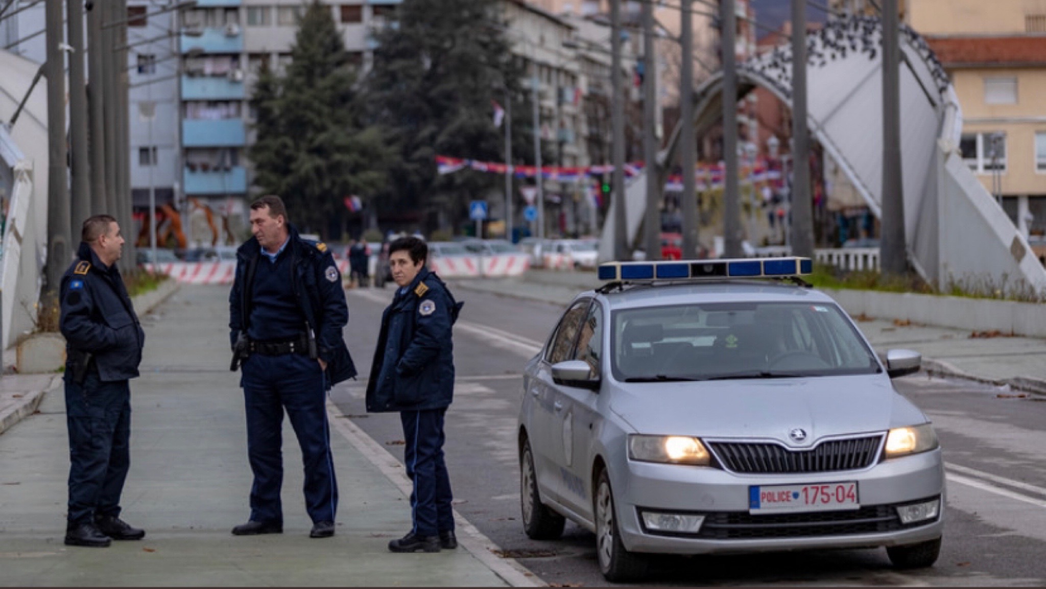 Incident, Kosovska Mitrovica-Leposavić, Kosovska policija