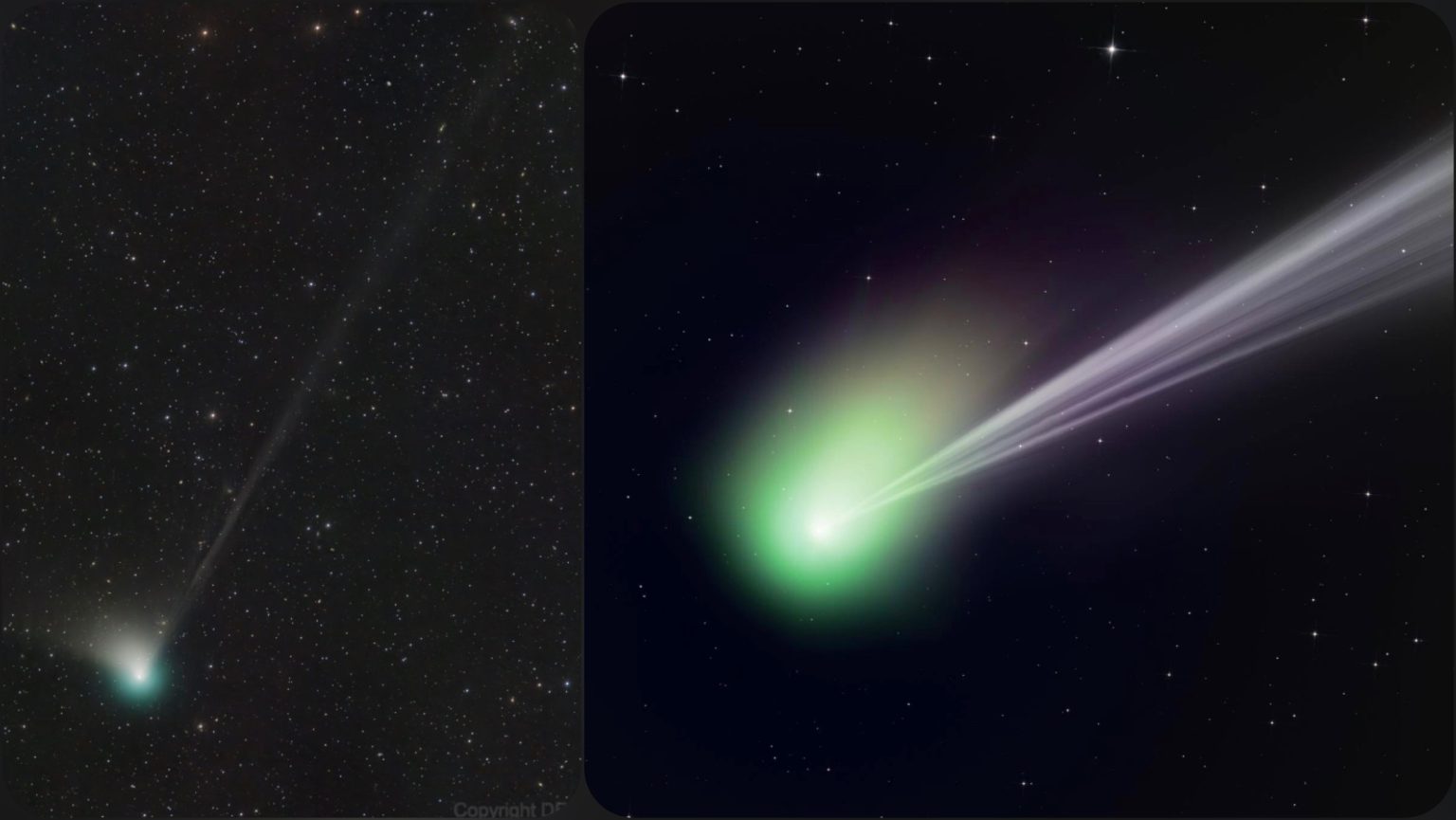 Live TV Green comet, visible in the night sky for first time since