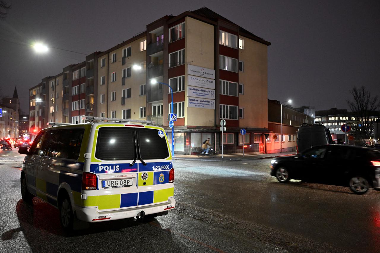 Aftermath of shooting attack at a school in Orebro